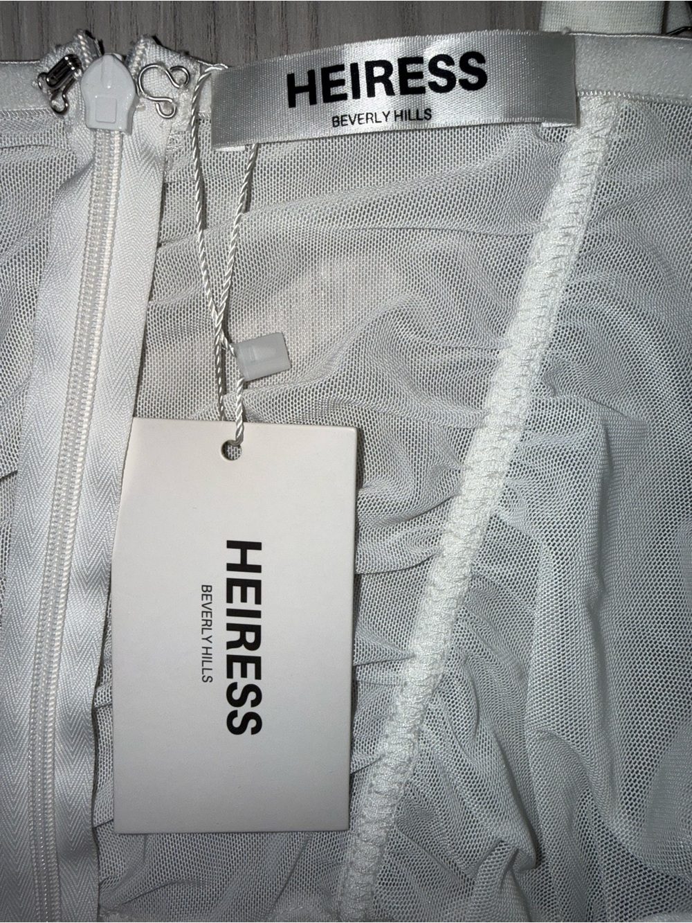 White Sheer Corset Mini Dress with Bustier - Picture 5 of 5